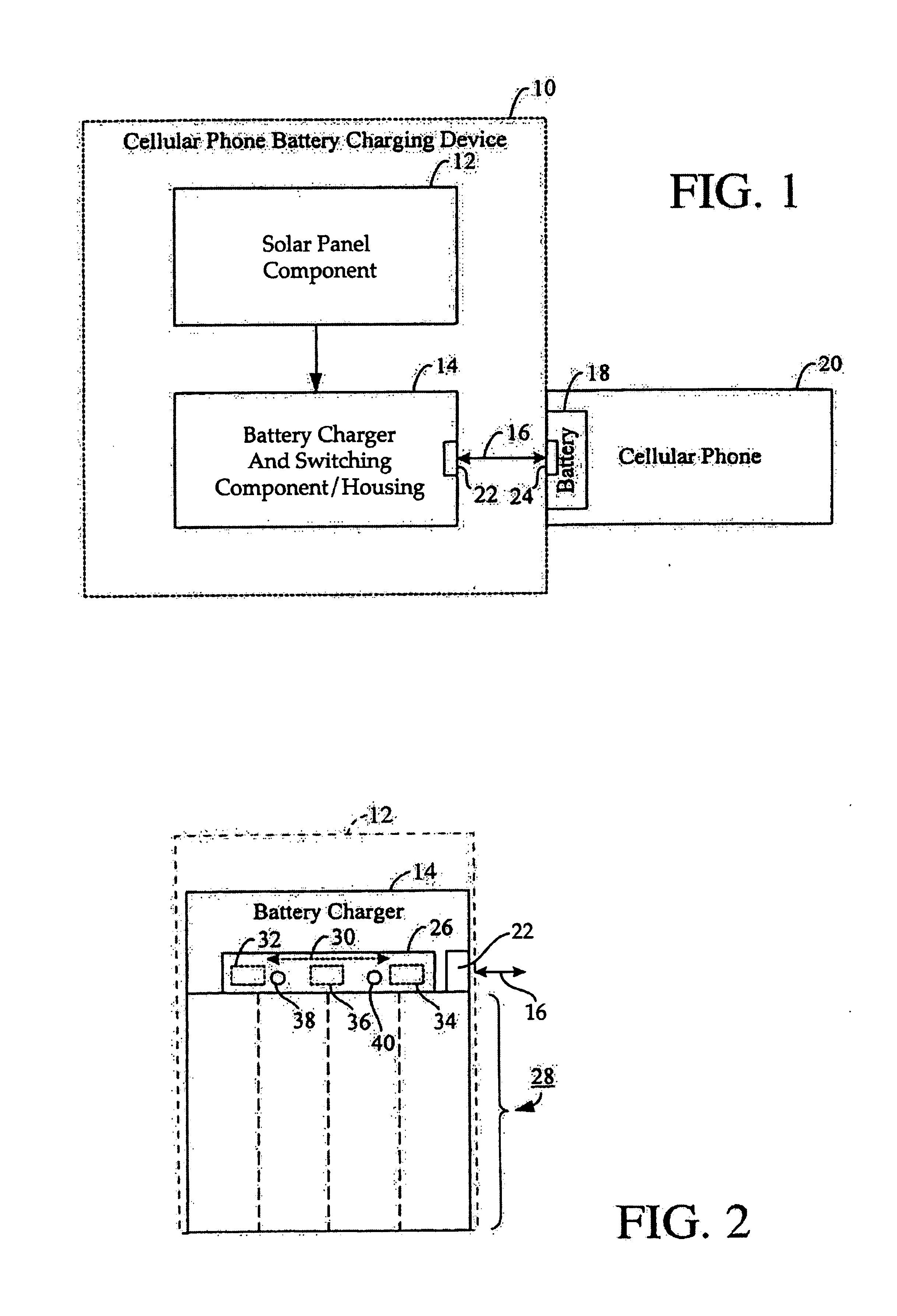 Portable cell phone battery charger using solar energy as the primary source of power