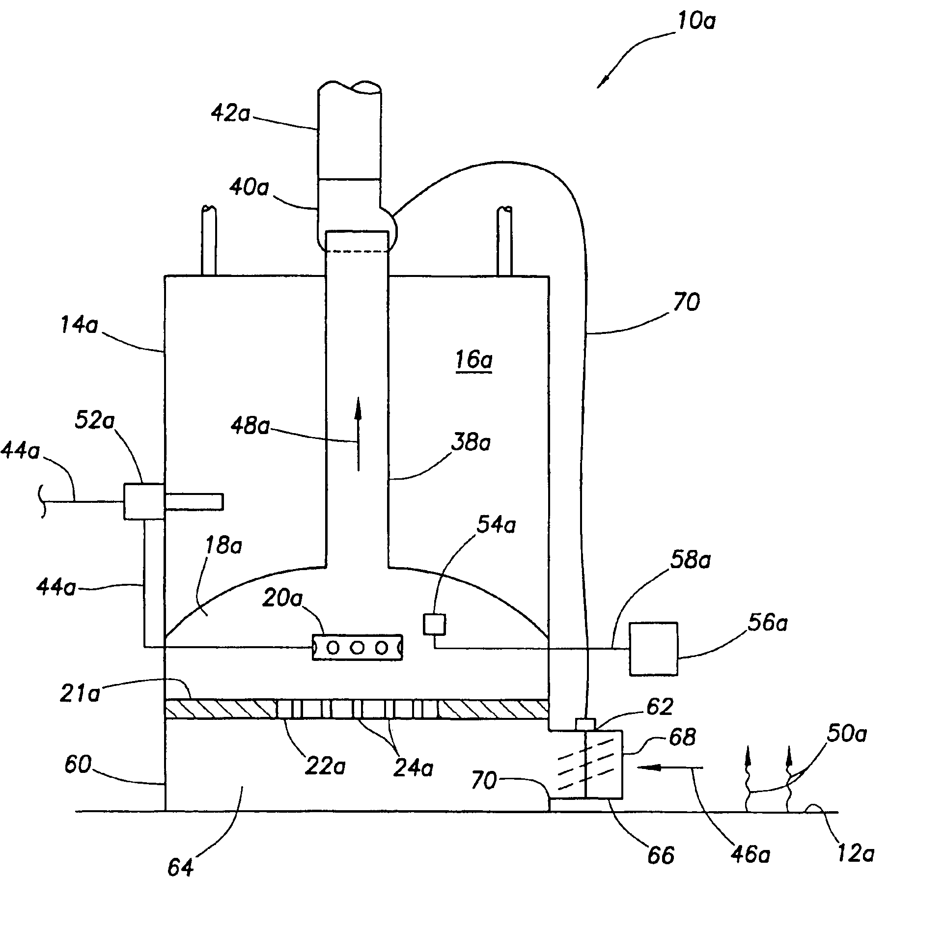 Water heater with normally closed air inlet damper