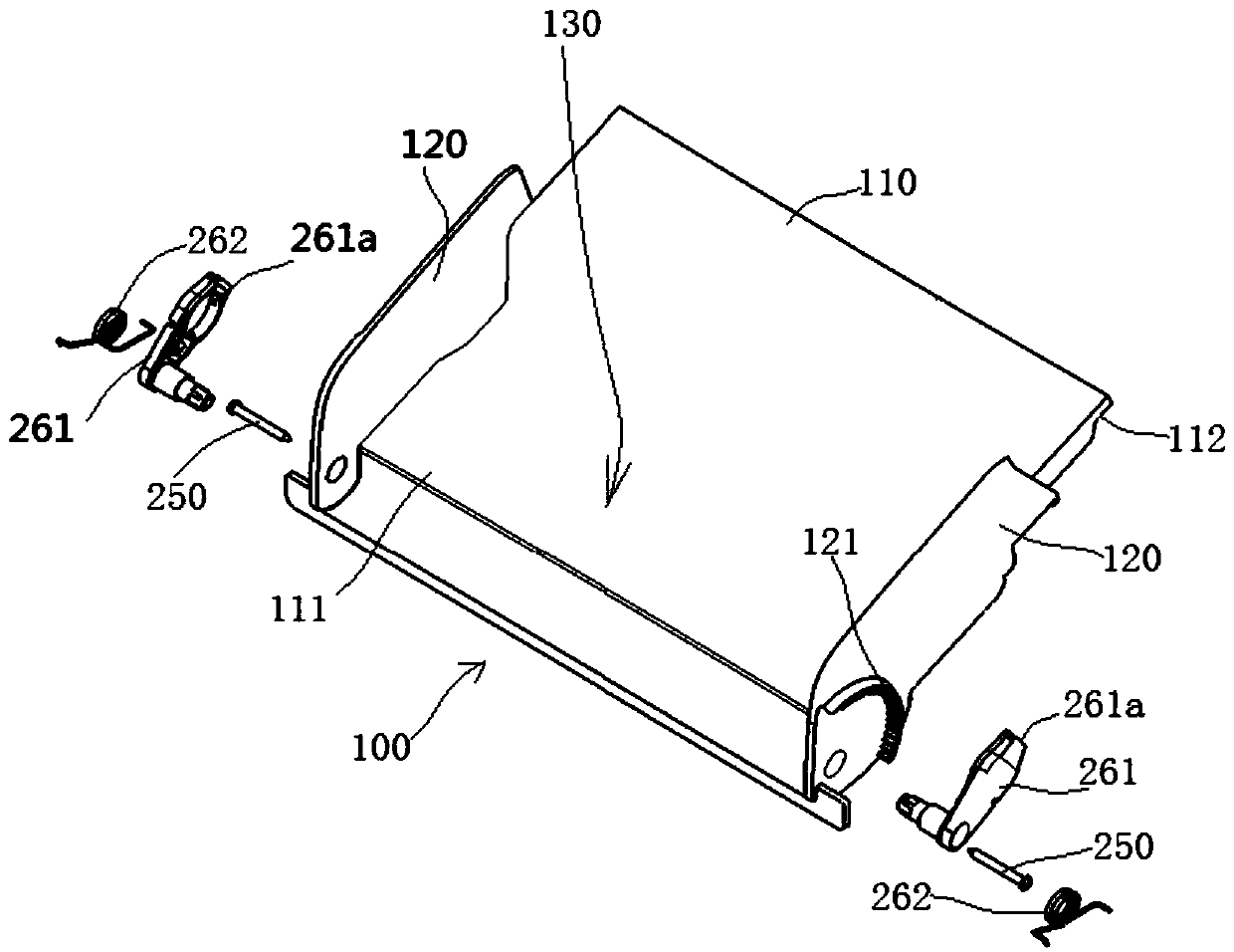 A cup holder clamping mechanism