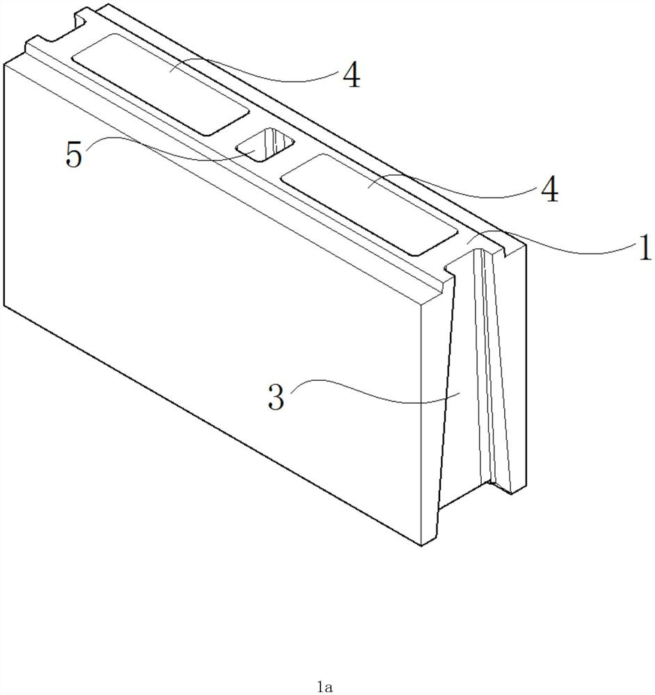 Tenon-and-mortise hollow building block and laying method thereof