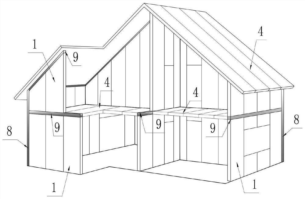 Assembled light-steel and light-concrete shear-wall-structure house system