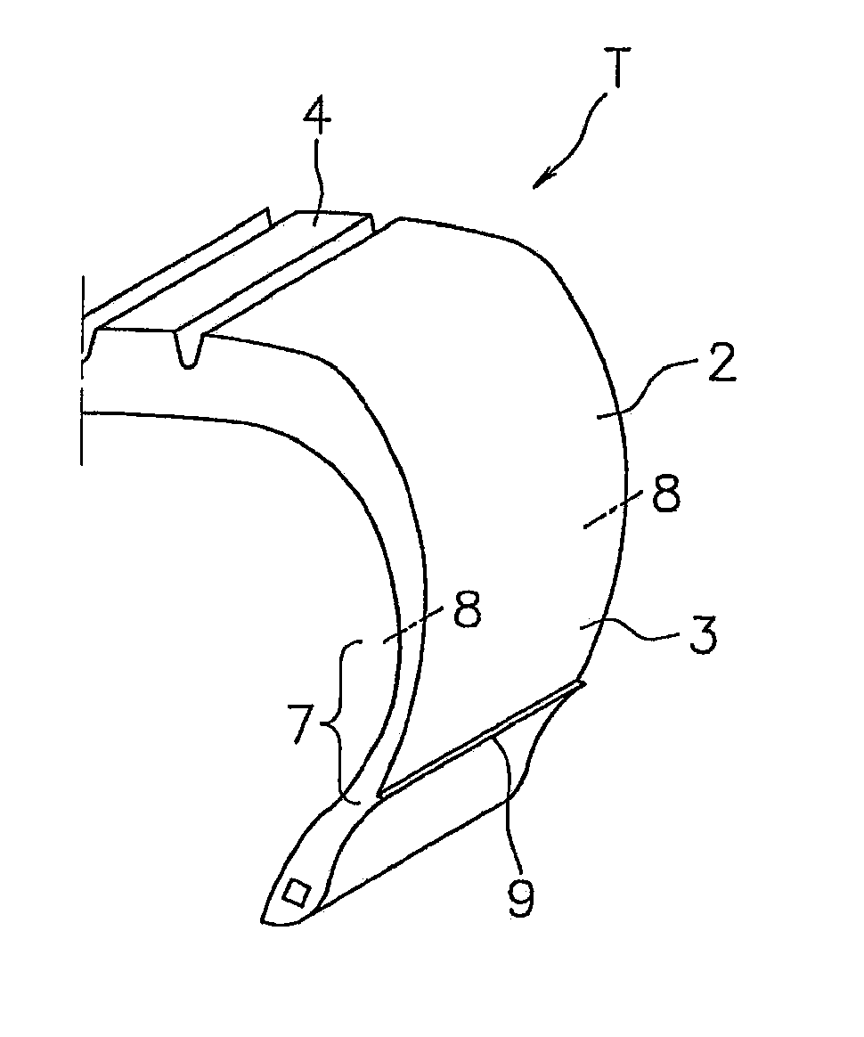 Tire mold, method of manufacturing pneumatic tire and pneumatic tire