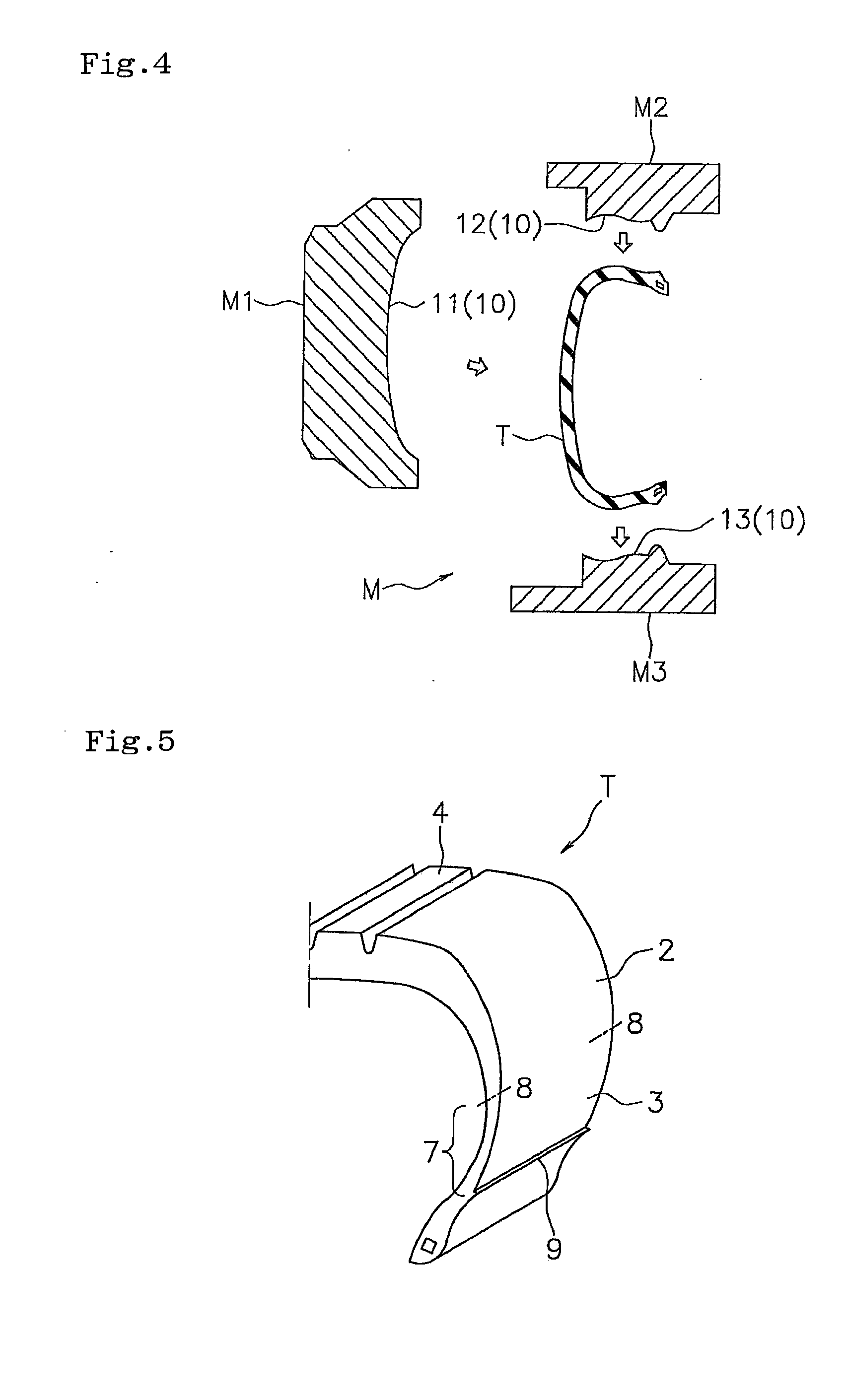 Tire mold, method of manufacturing pneumatic tire and pneumatic tire