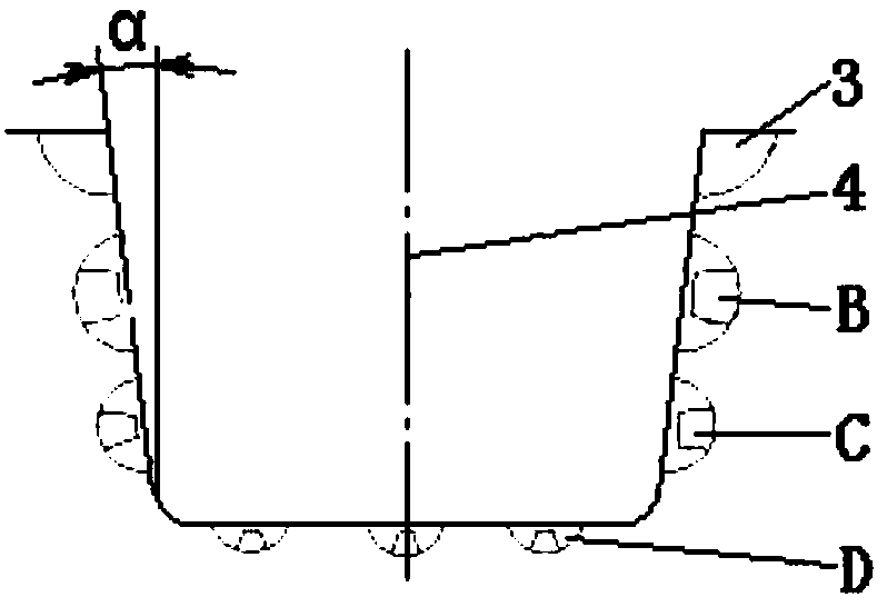 A snow tire groove with a bionic non-smooth pattern