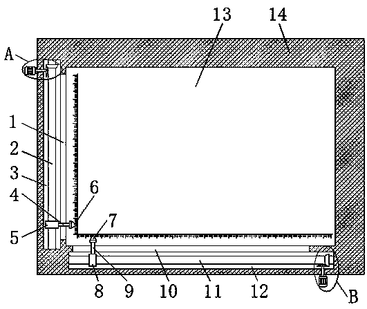 Auxiliary teaching device for drawing curve chart