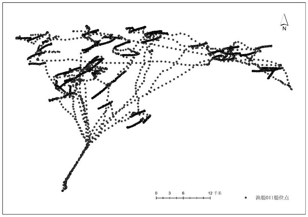 Method for extracting effective net distribution length of acete chinensis net based on ship position data