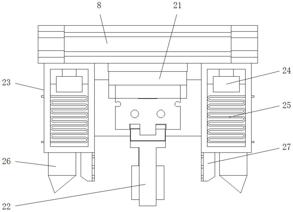 Thermal compression welding head pressure-buffering tin soldering device and tin soldering technology thereof