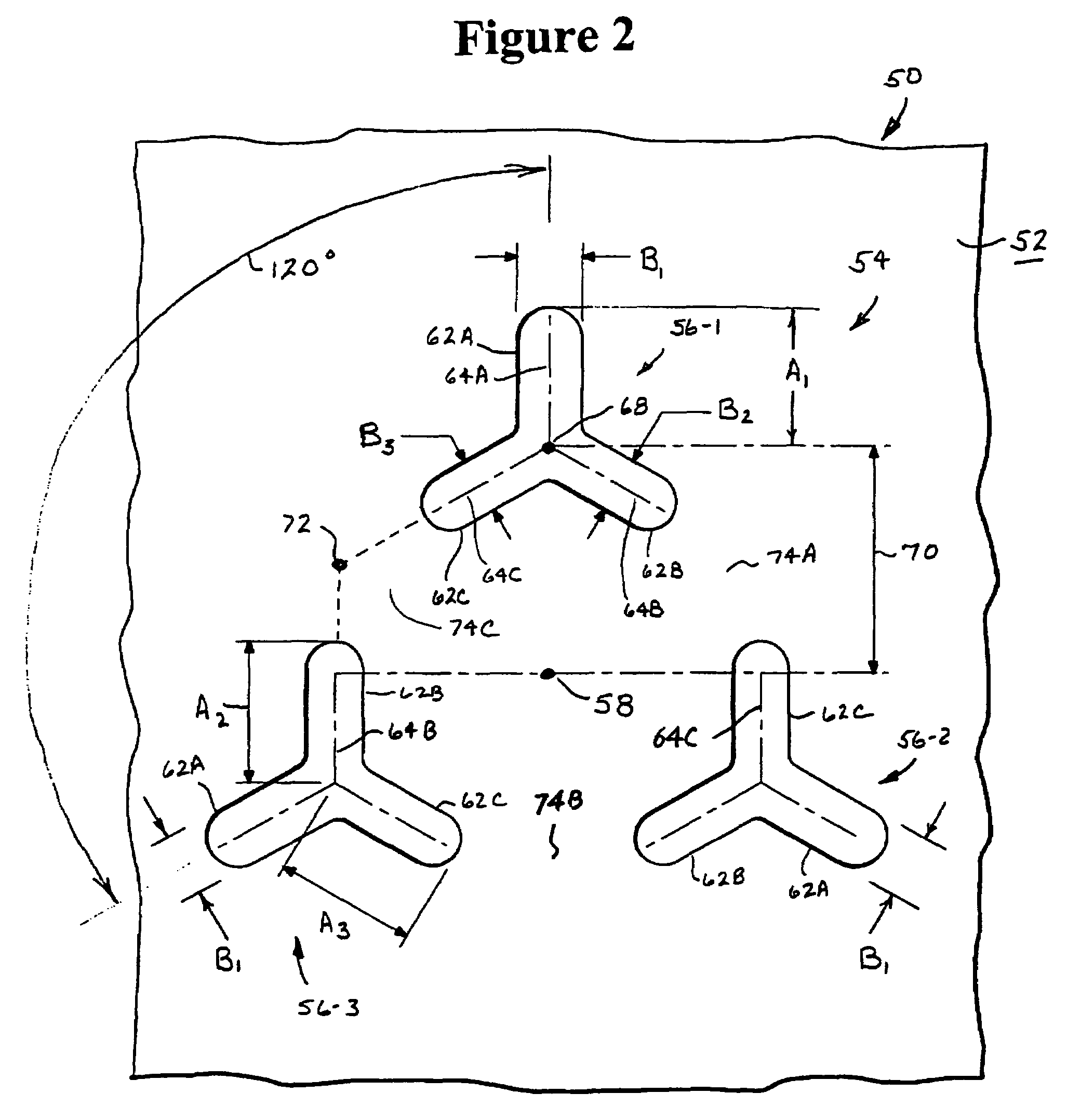 Bulked continuous filament having a three-sided exterior cross-section and convex six-sided central void and yarn and carpet produced therefrom