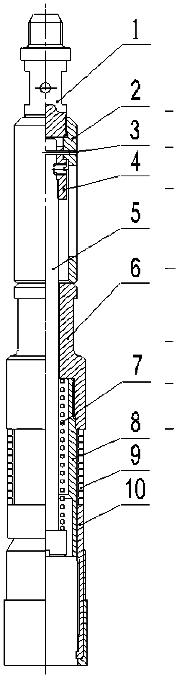 Fishing tool for natural gas extraction downhole throttle device and operation method of fishing tool