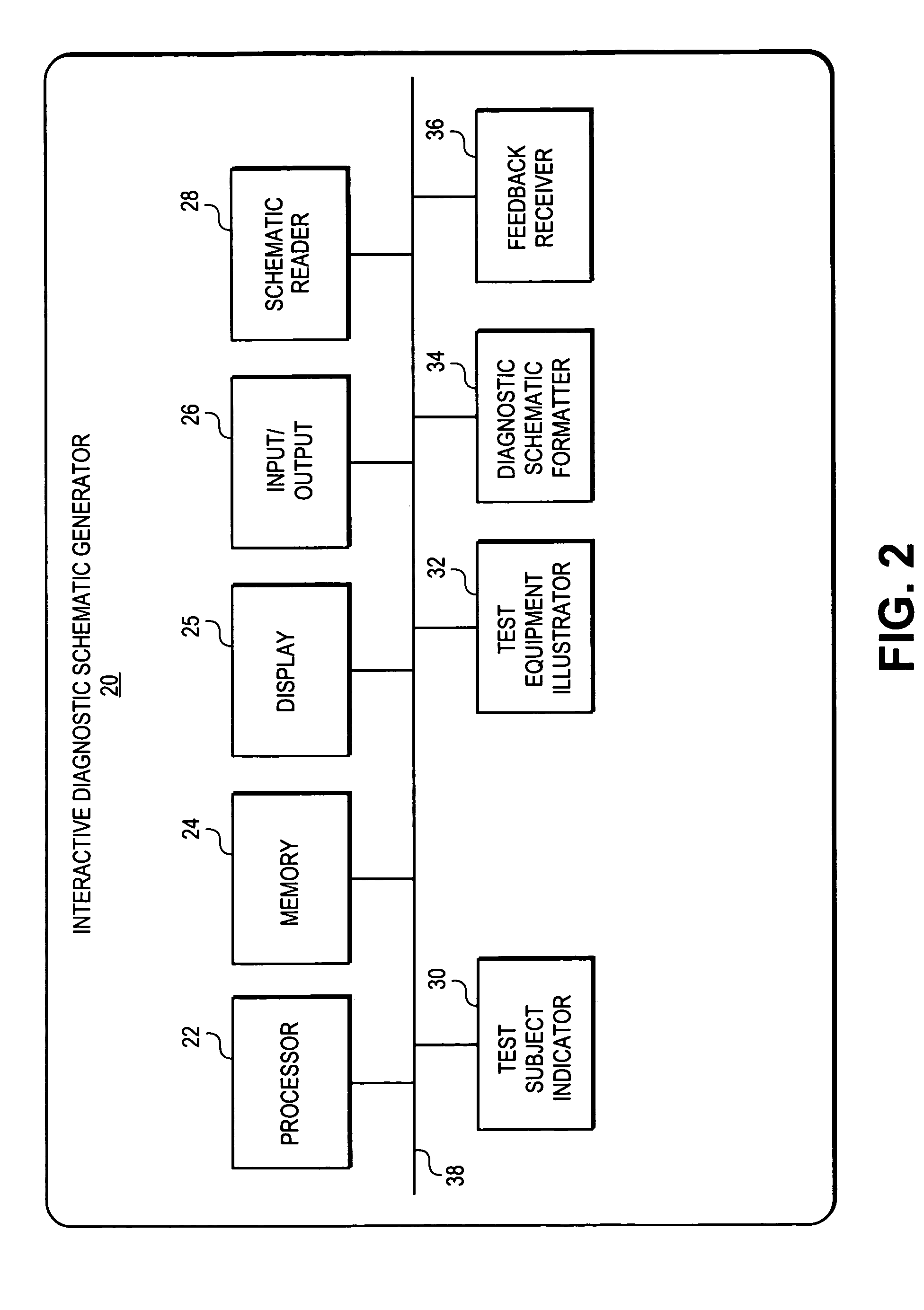 Interactive schematic generating method and apparatus for a vehicle diagnostic procedure