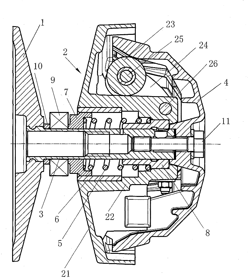 Continuously variable transmission of snowmobile