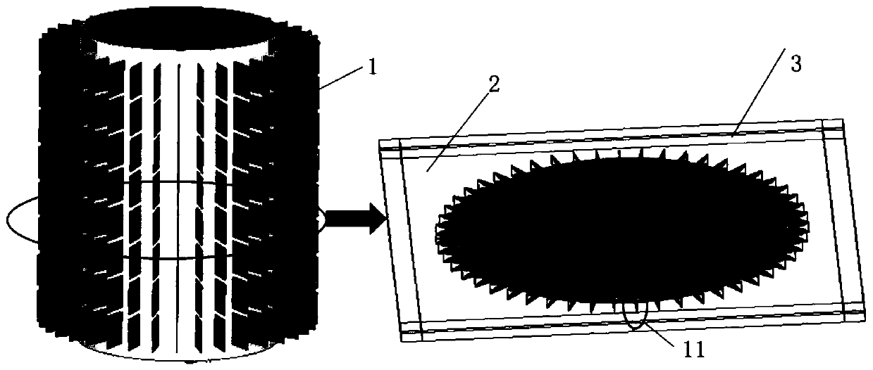 Rapid optimization design method and system based on cylindrical surface conformal array