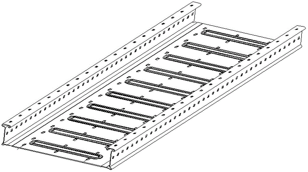 High anti-seismic perforated tray for nuclear power plant nuclear island