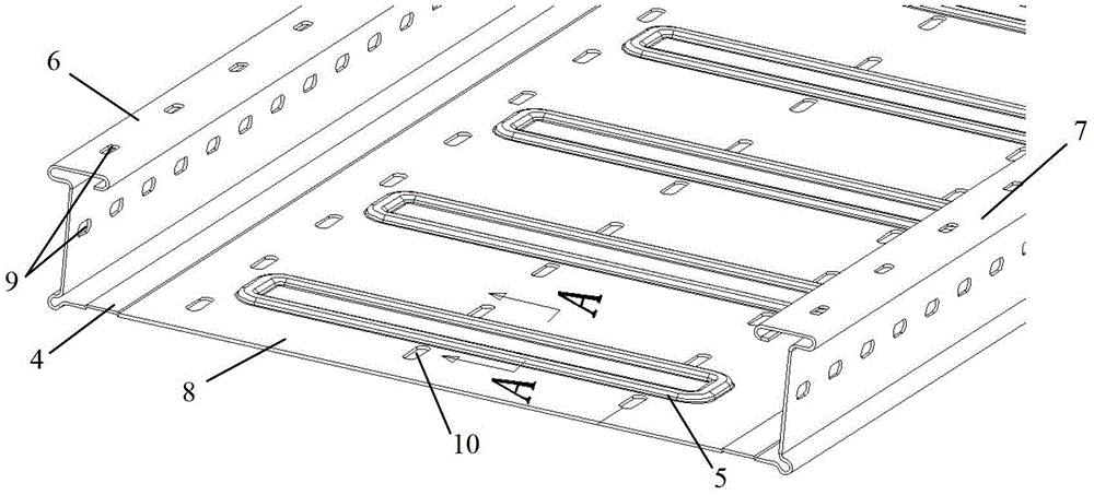 High anti-seismic perforated tray for nuclear power plant nuclear island