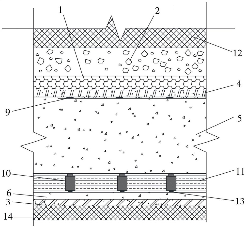 Active comprehensive load reduction structure and method for high-fill roadbed culvert