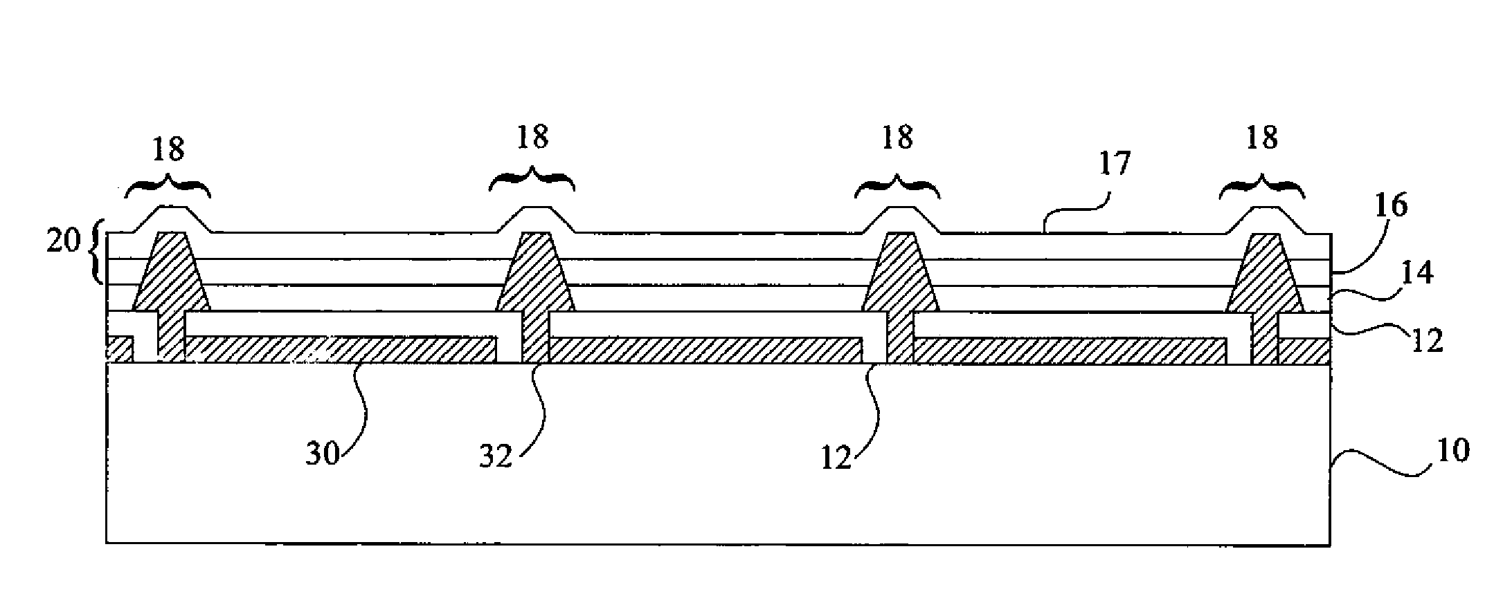 LED device having improved power distribution