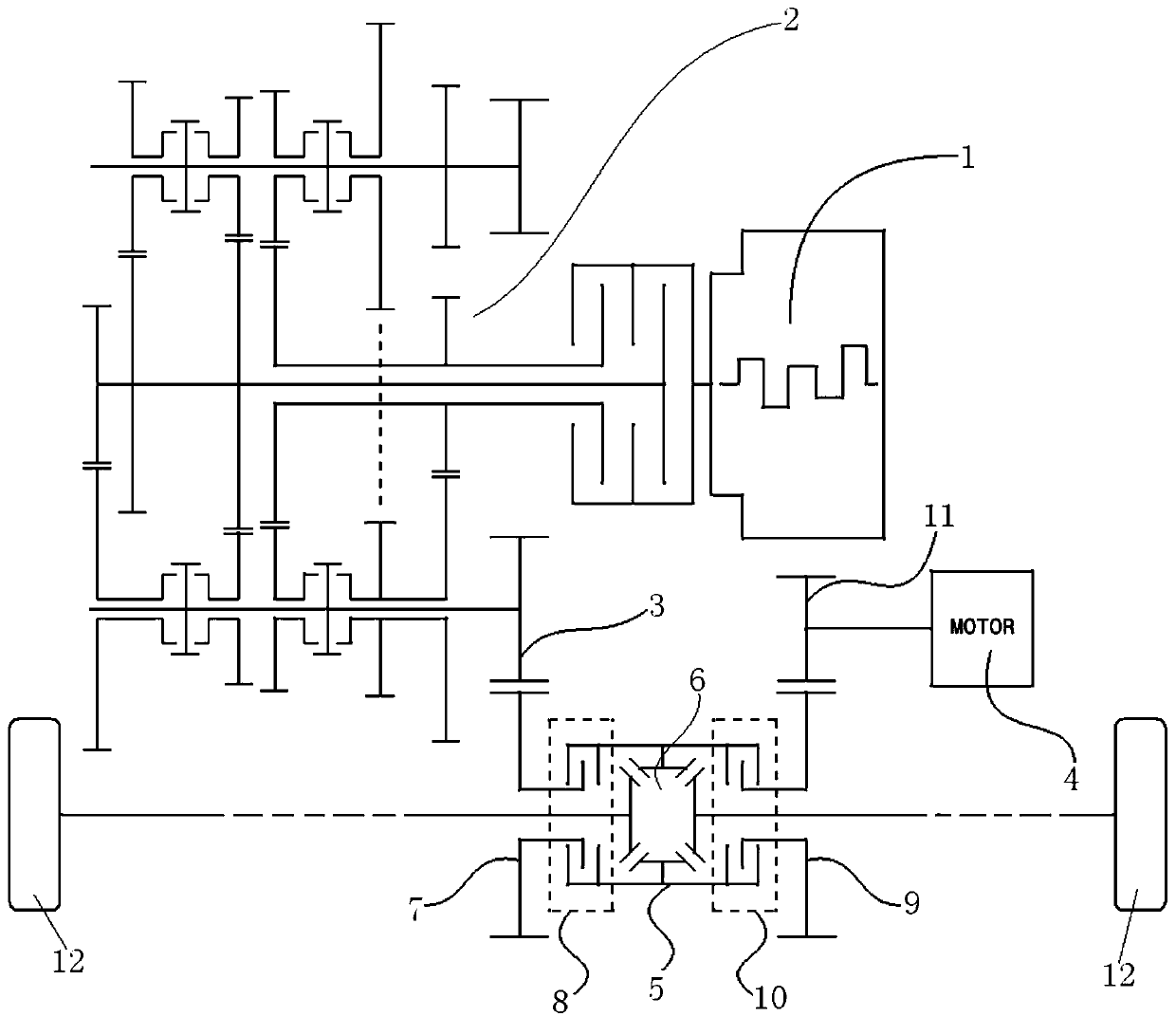 Hybrid power driving system with bidirectional power interruption mechanism