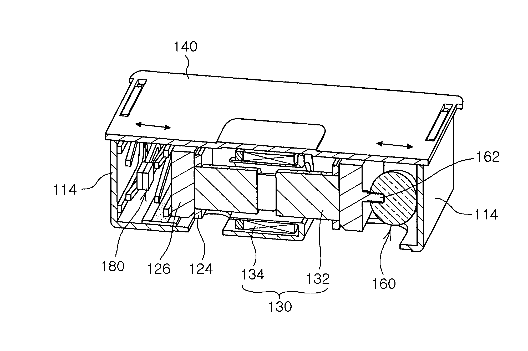 Linear vibration motor having a buffer member