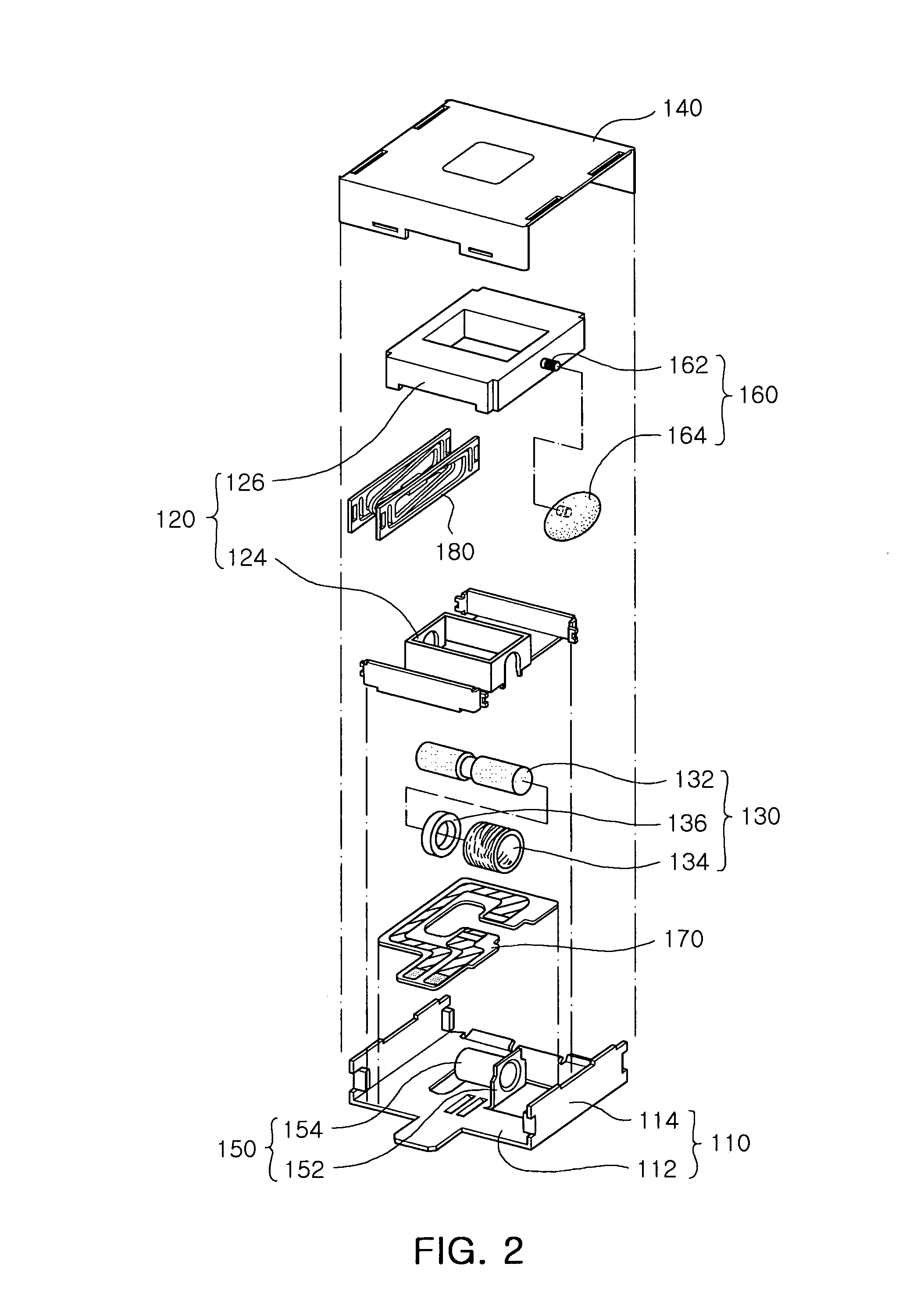 Linear vibration motor having a buffer member