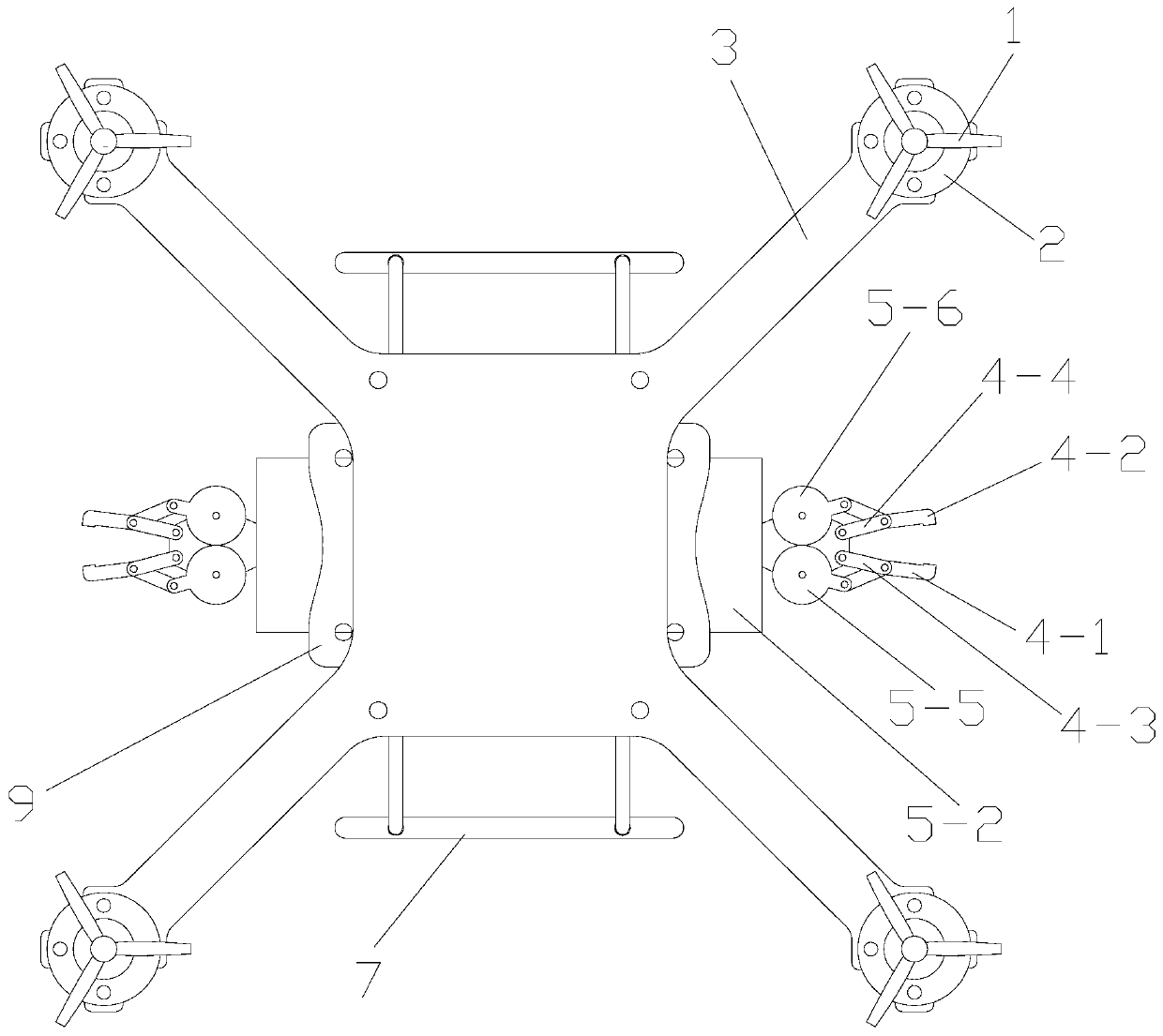 Unmanned aerial vehicle for eliminating power current overhead lines and eliminating method thereof