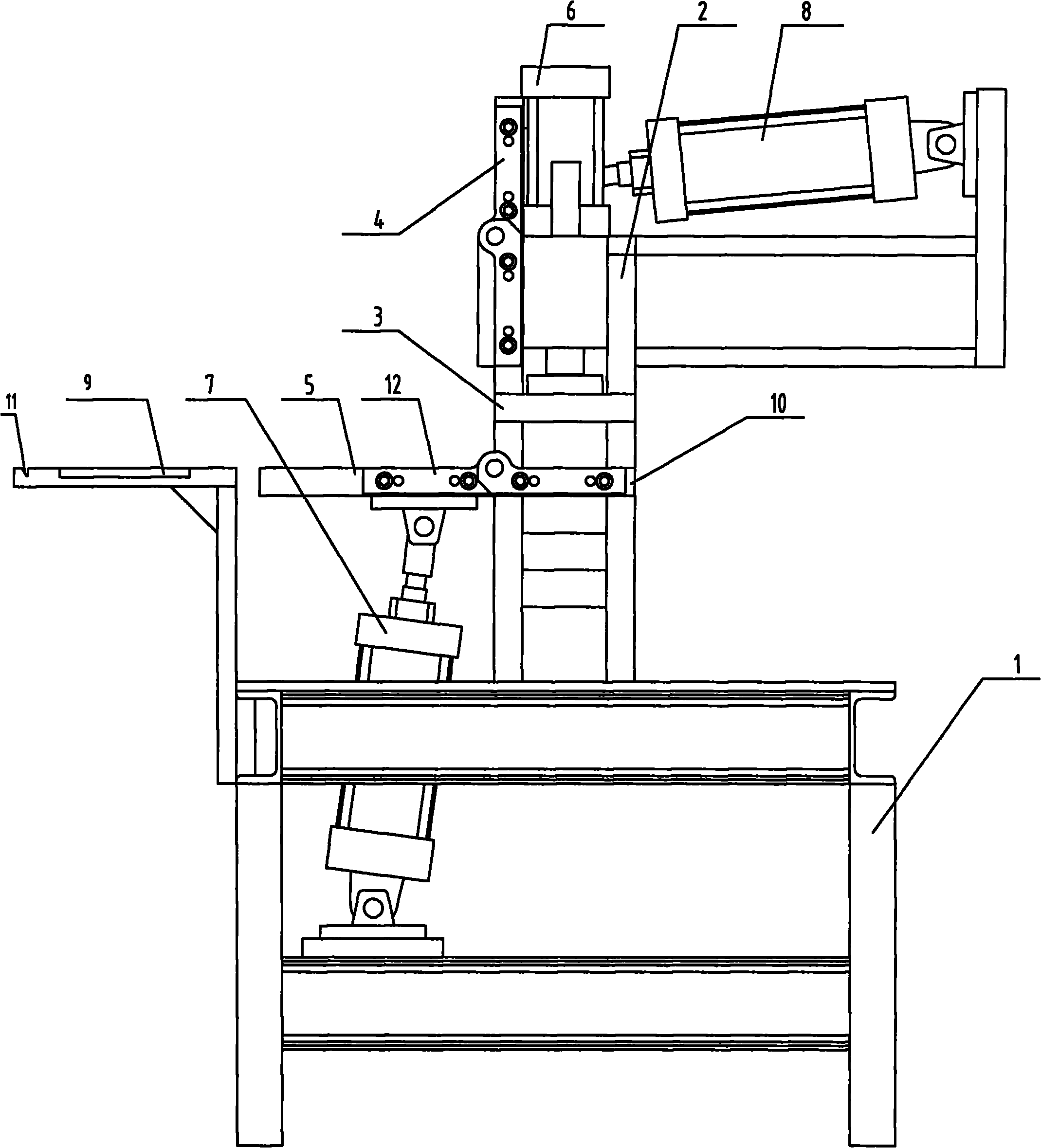 Z-shaped bending device for embossed thin aluminum sheet