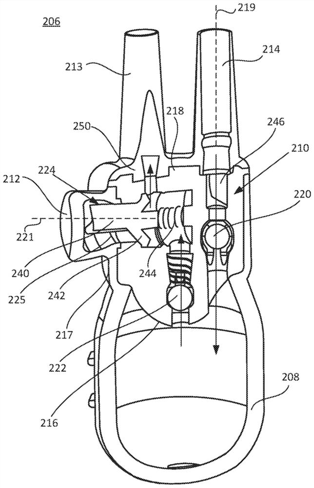 Pump assembly having a push valve for a penile prosthesis and inflatable penile prosthesis