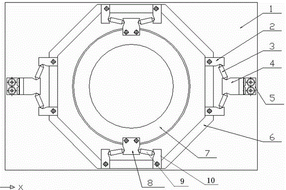 Two-dimensional piezoelectric micro displacement driver