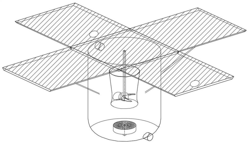 A solar-propelled stirring oxygenation device