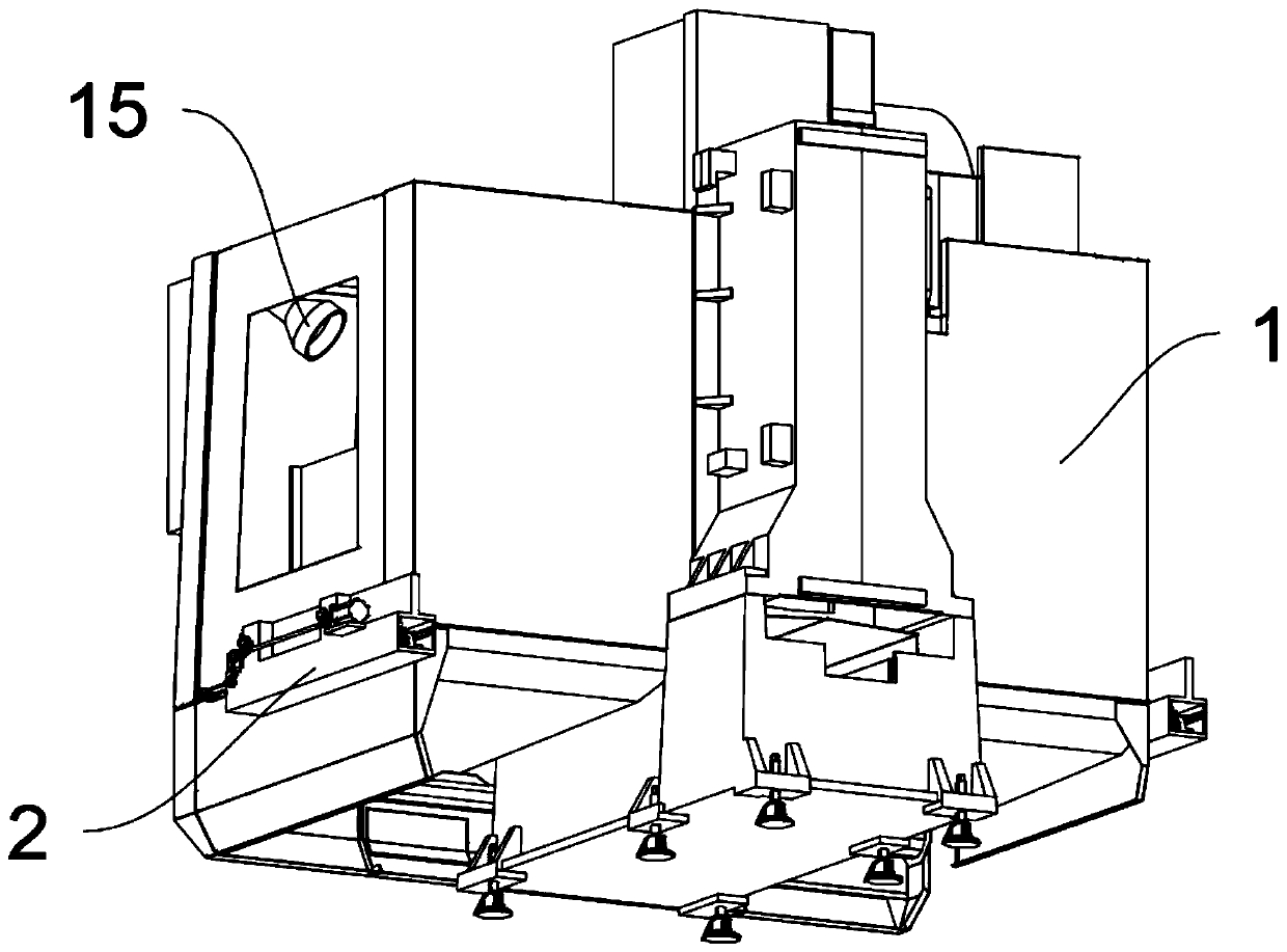 Numerically controlled equipment with double spray head attle discharging mechanism