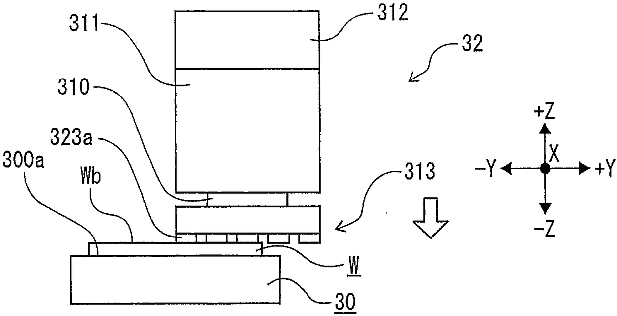 A method for detecting wafer ups and downs and a grinding device