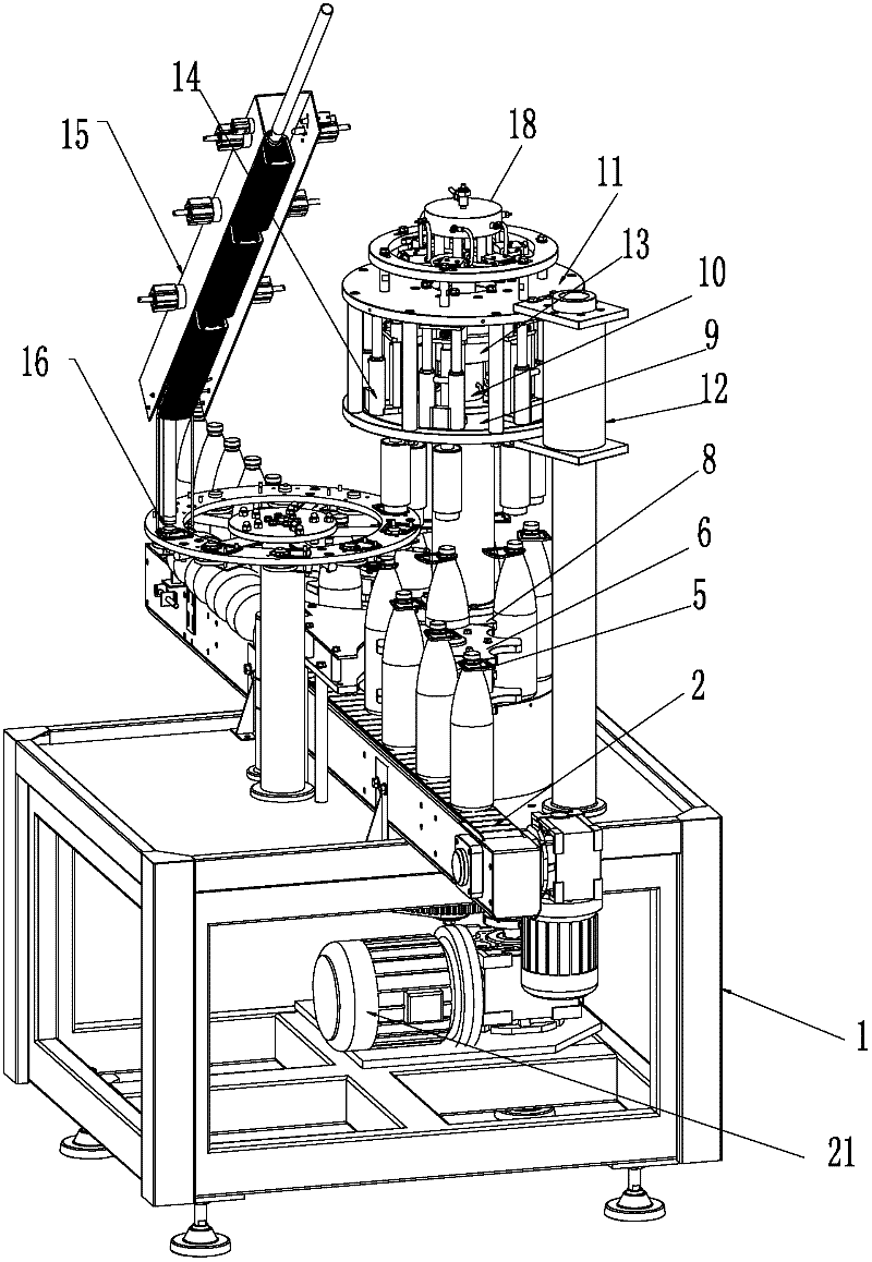 Rotary continuous lifting handle grabbing and pressing machine