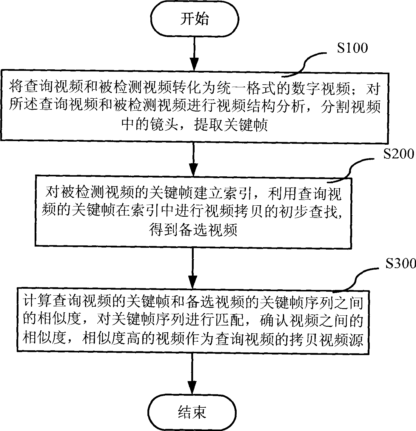 Detection method and system for video copy