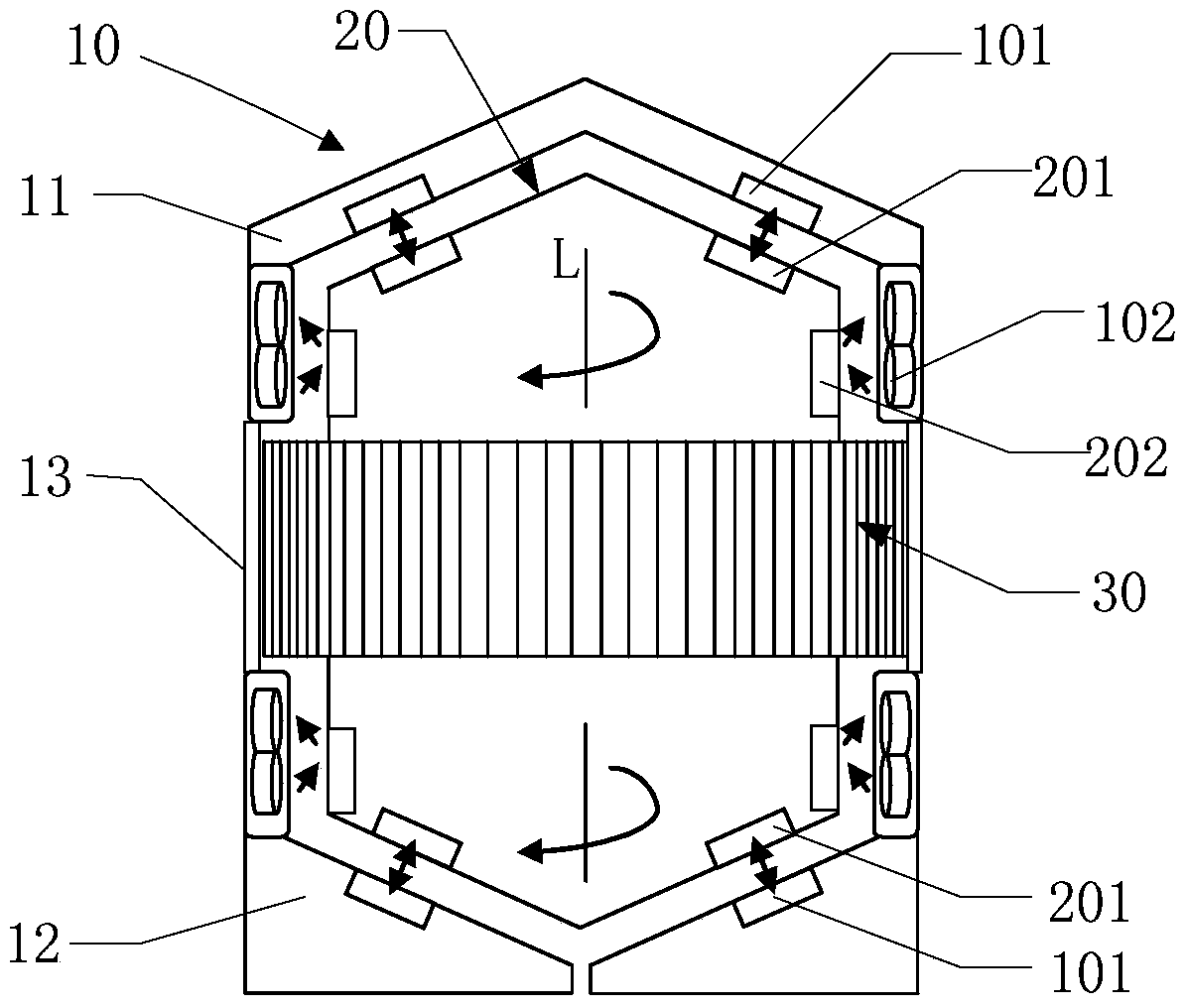 A vertical axis wind power generator