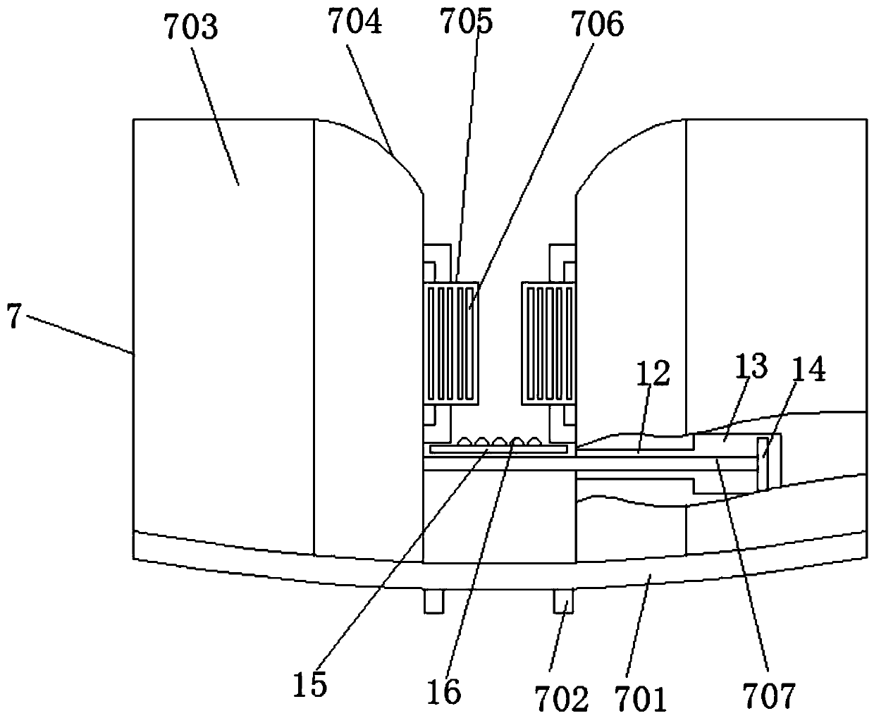 A teeth-brushing integrated cup capable of rapidly dehydrating a large amount of bristles after use of a toothbrush