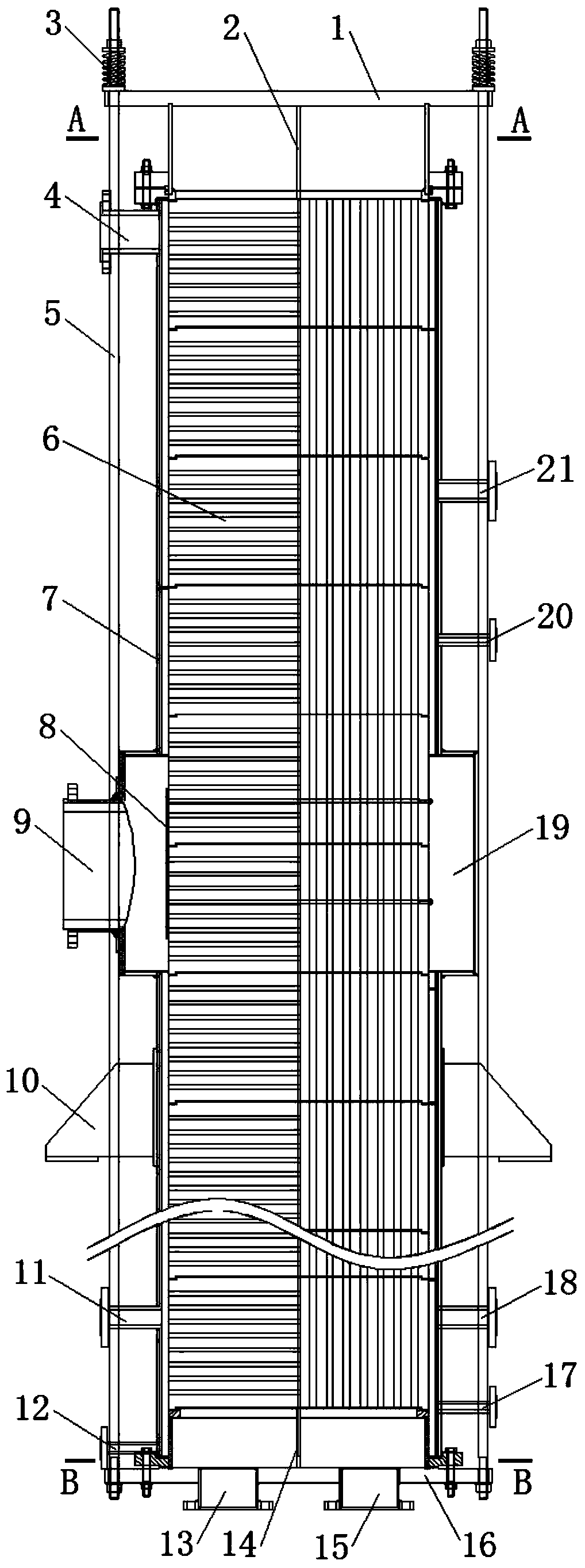 Round block hole type multi-path graphite heat exchanger