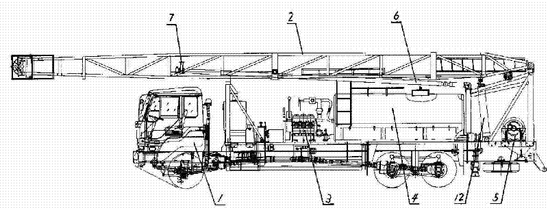 Combined sand-washing well repairing machine