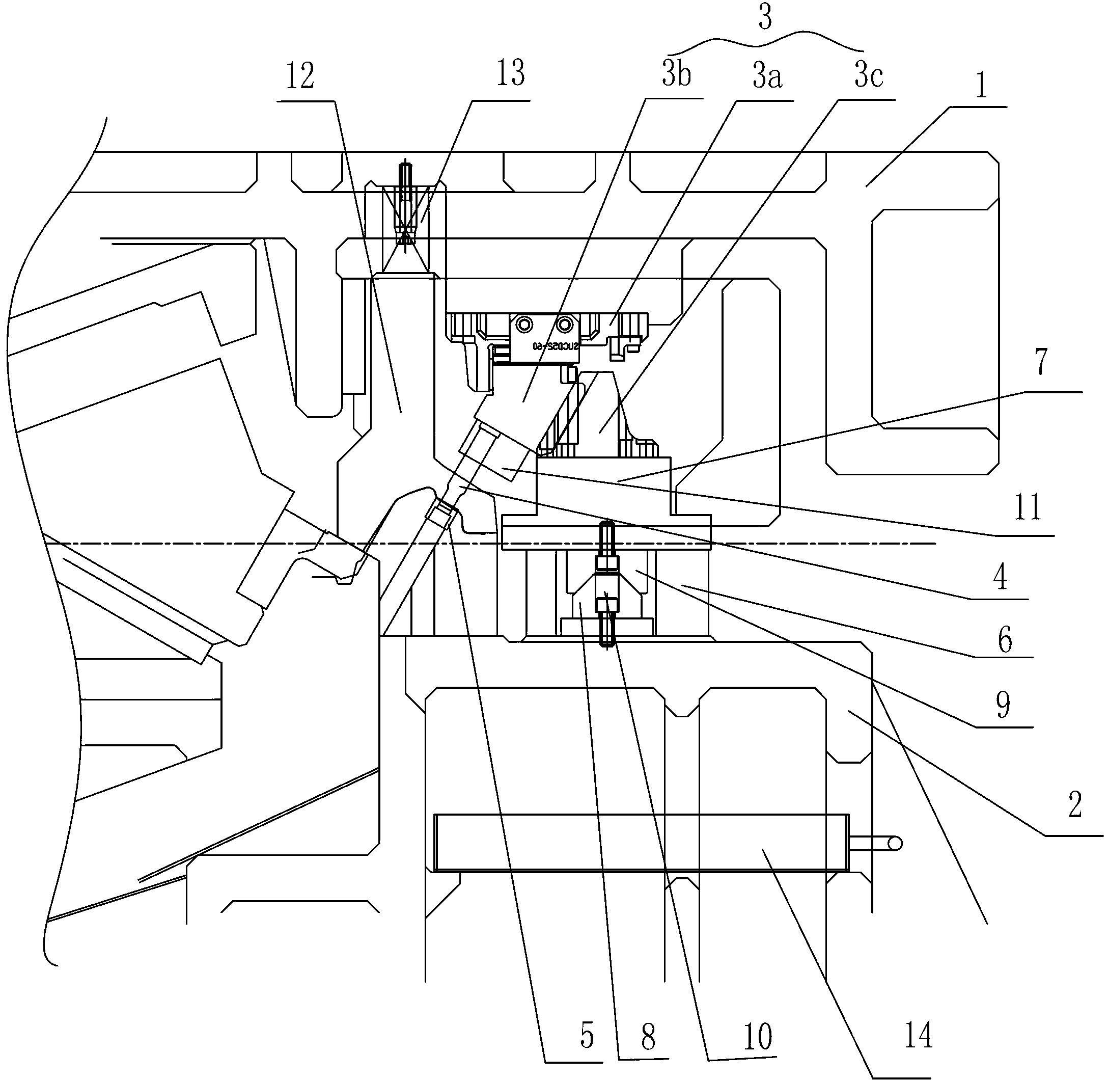 Punching technology for inner sidewalls of parts of automobile covering component