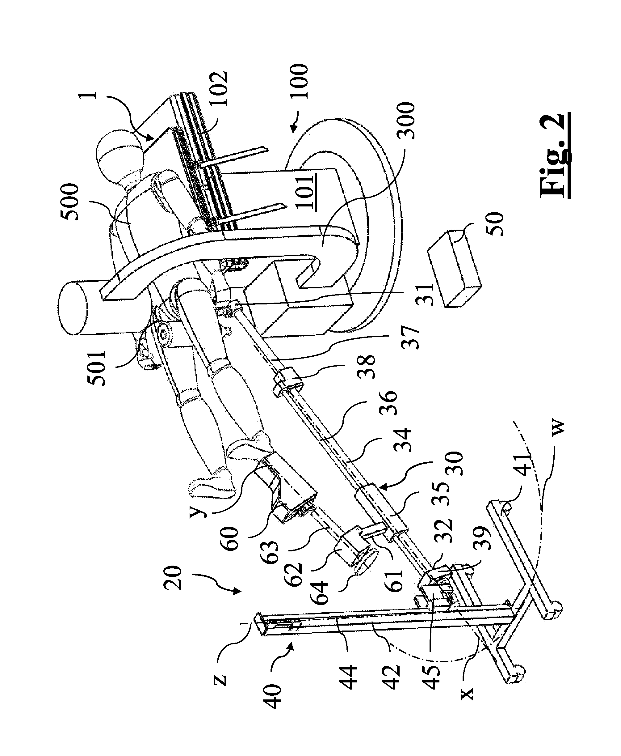 Apparatus for positioning the lower limb of a patient during operation, in particular for hip replacement operations with anterior approach, and surgical positioning system comprising said apparatus