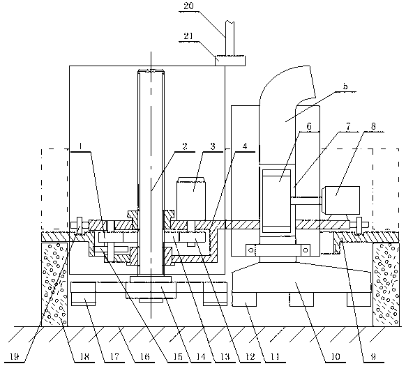 Super-large-aperture pile foundation hole drilling machine