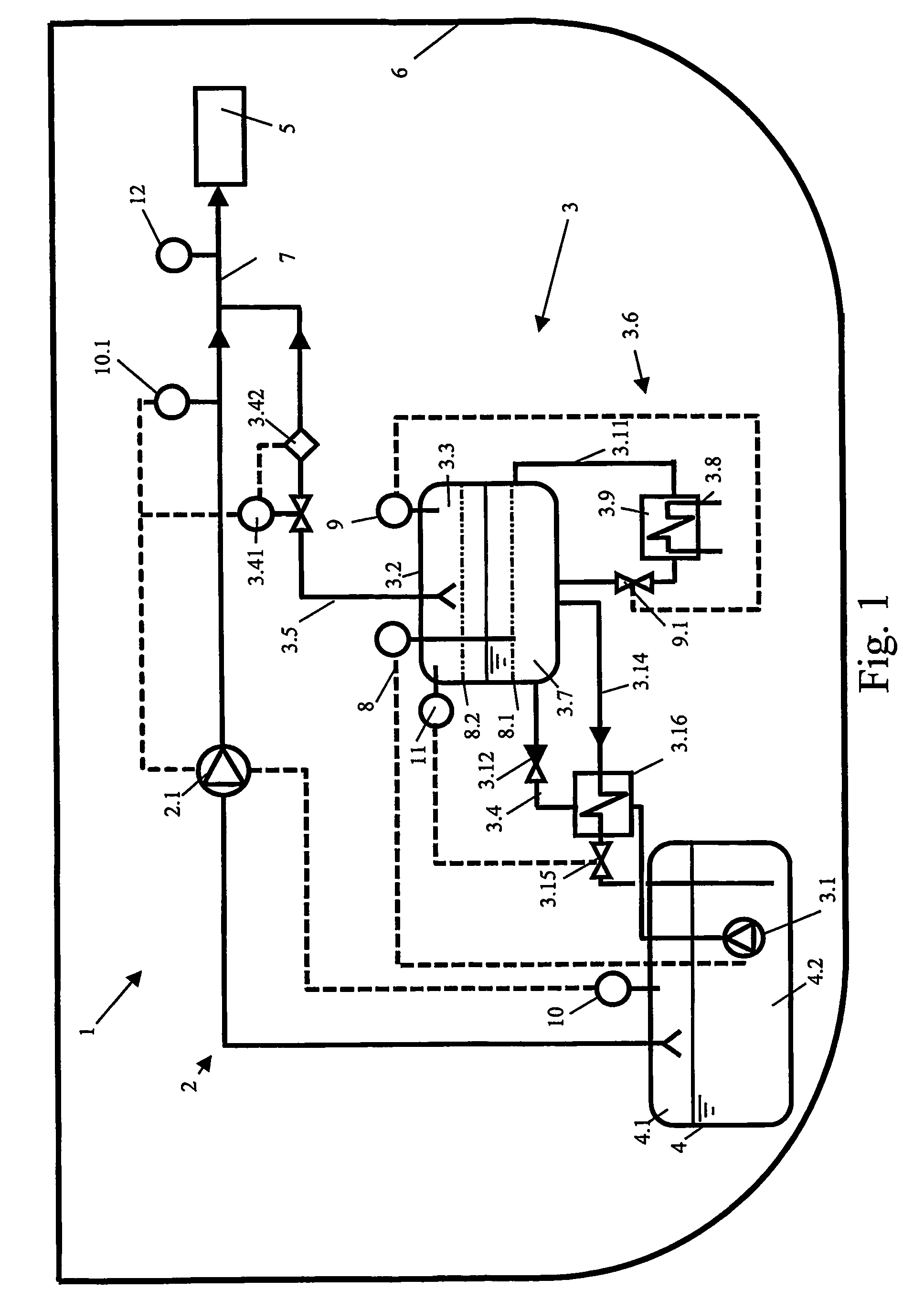 Gas supply arrangement of a marine vessel and method of providing gas in a gas supply arrangement of a marine vessel