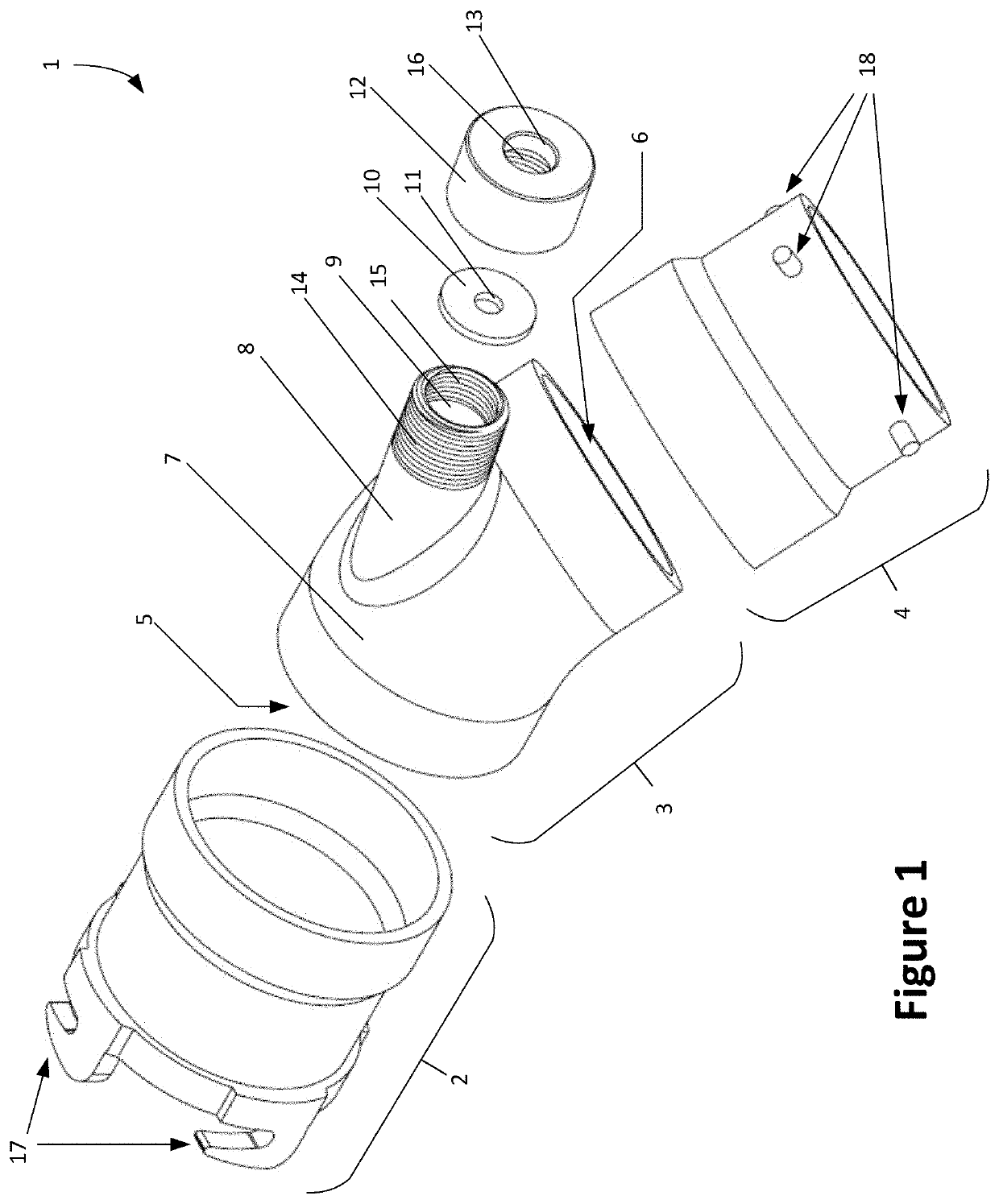 Black tank sewer flush adapter