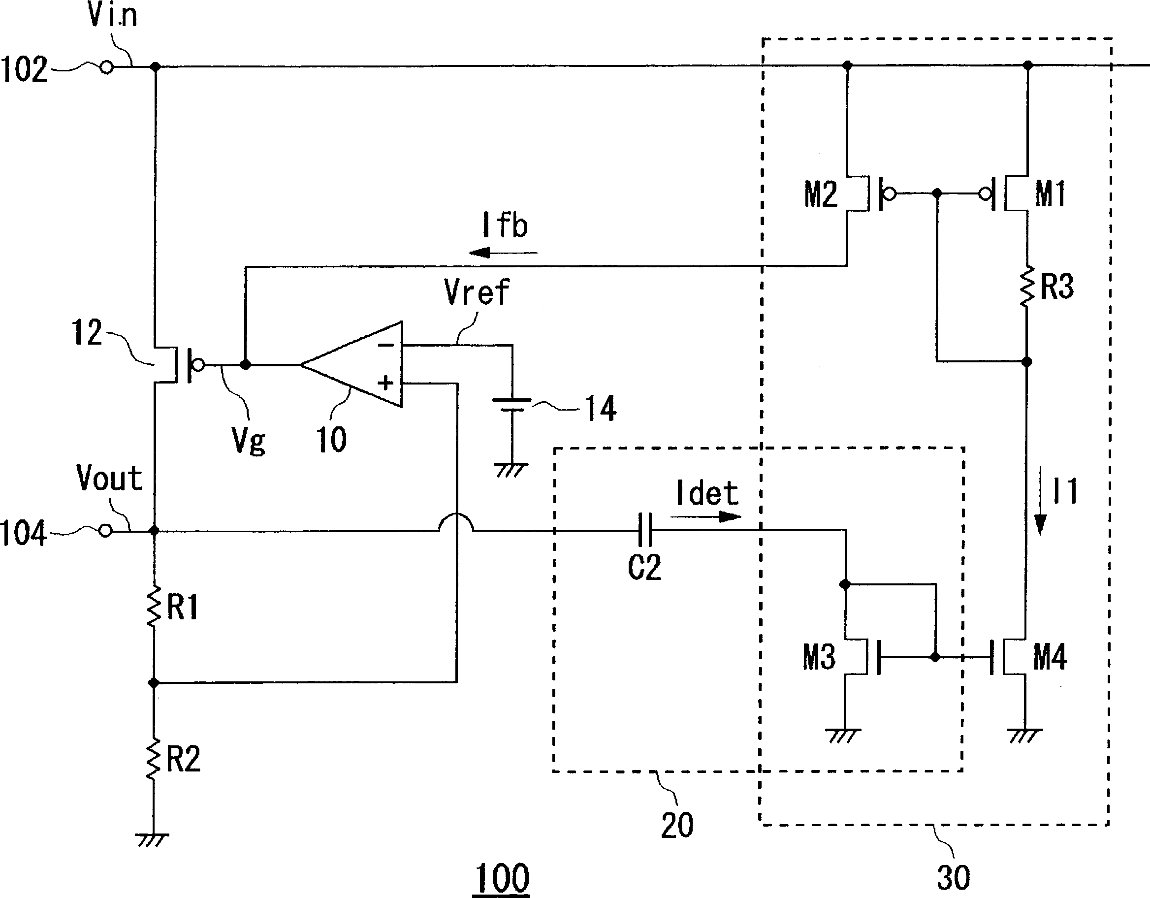 Regulator circuit capable of detecting variations in voltage