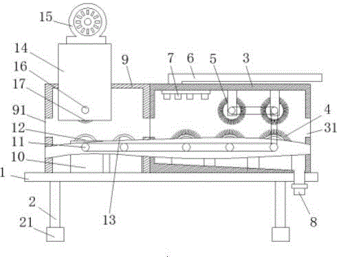 Scrubbing device for tinned steel strips