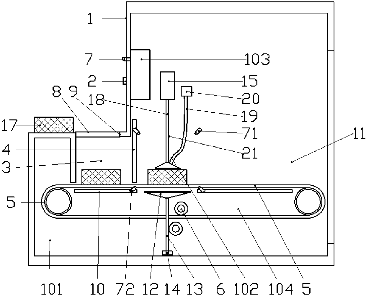 Goods return device for self-service shops