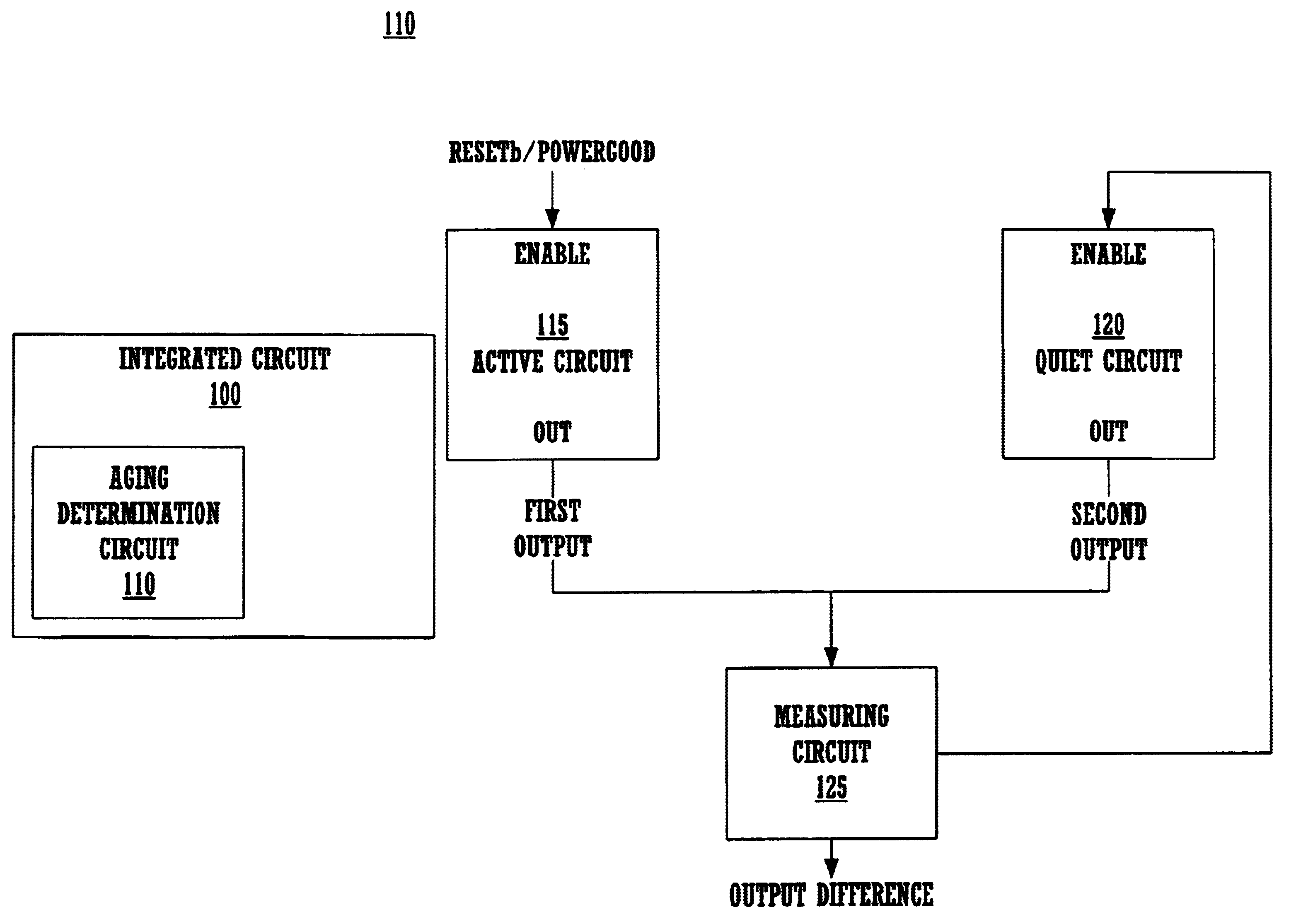 Device aging determination circuit