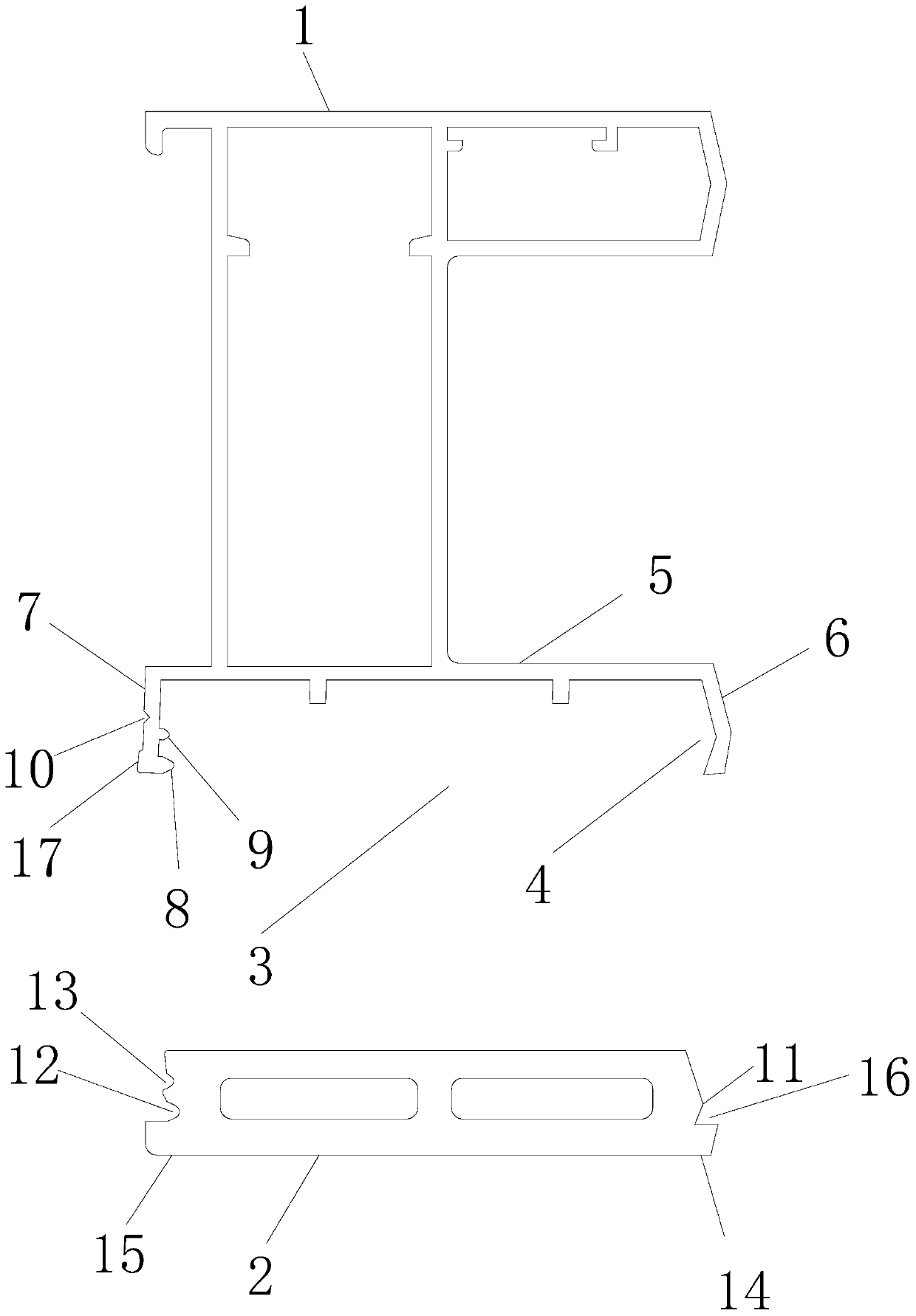 Aluminum and wood composite section