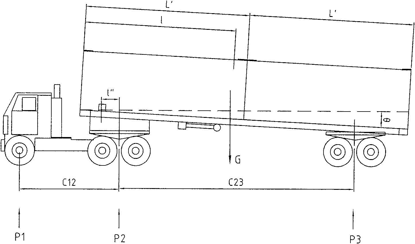 Container vehicle double box separate weighing method