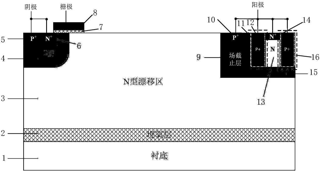 Short-circuit anode SOI LIGBT with anode pinch-off groove