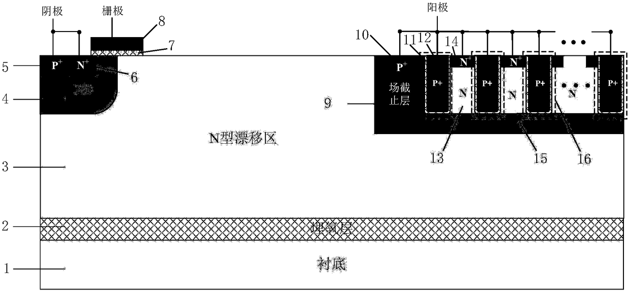 Short-circuit anode SOI LIGBT with anode pinch-off groove