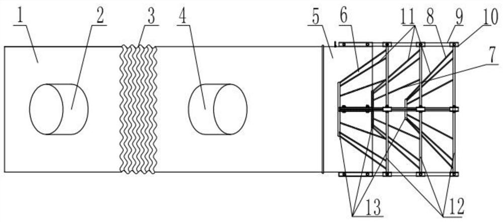 Umbrella-shaped air curtain air supply and dust control device for coal mine fully-mechanized excavation face